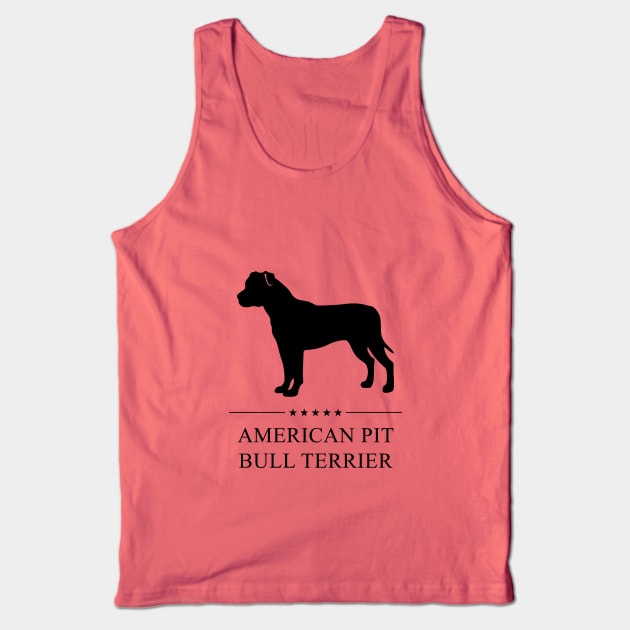 American Pit Bull Terrier Black Silhouette Tank Top by millersye